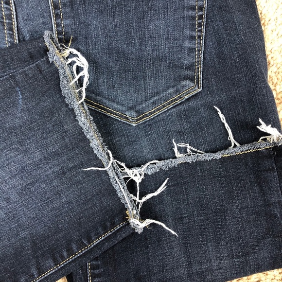 Paige Dark Wash Bermuda Denim Shorts - Picture 7 of 8